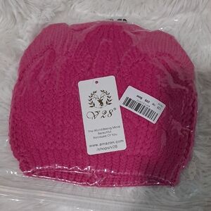 Women's Pink Knit Beanie